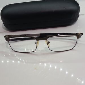 Oakley Black and Silver Men's Tin Cup Glasses